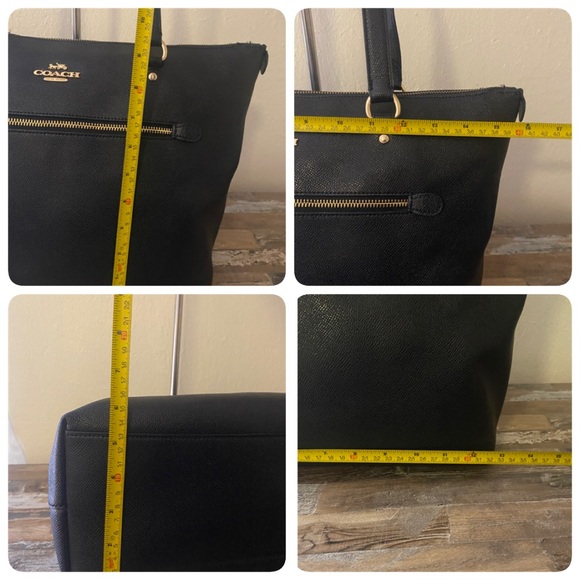 Coach Black Textured Leather Tote - Picture 14 of 14
